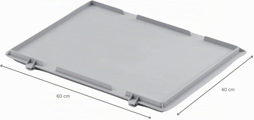 PROREGAL SuperSparSet 10x Scharnierdeckel für Eurobehälter | BxT 40x60cm | Eurobox, Transportbox, Tr