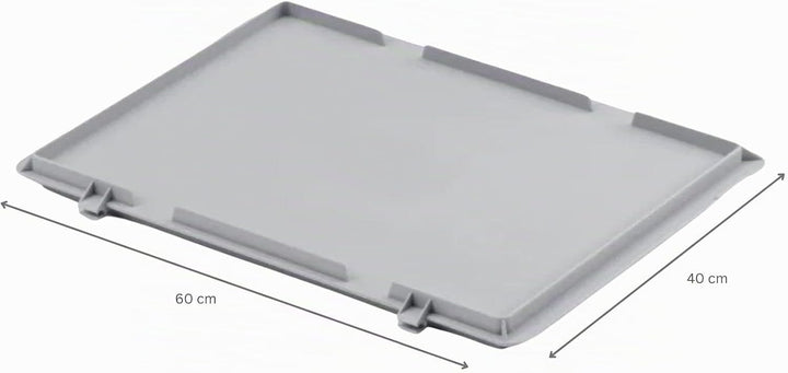 PROREGAL SuperSparSet 10x Scharnierdeckel für Eurobehälter | BxT 40x60cm | Eurobox, Transportbox, Tr