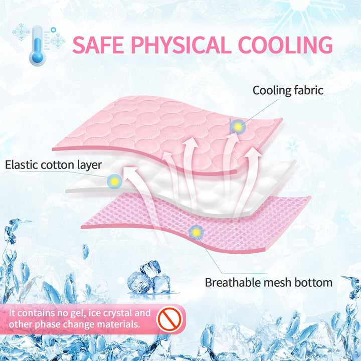 Kühlmatte für Katzen Kühlmatte Hunde 62×50cm Dog Cooling Mat Hundedecke Zum Mitnehmen Hund Kühlkorb