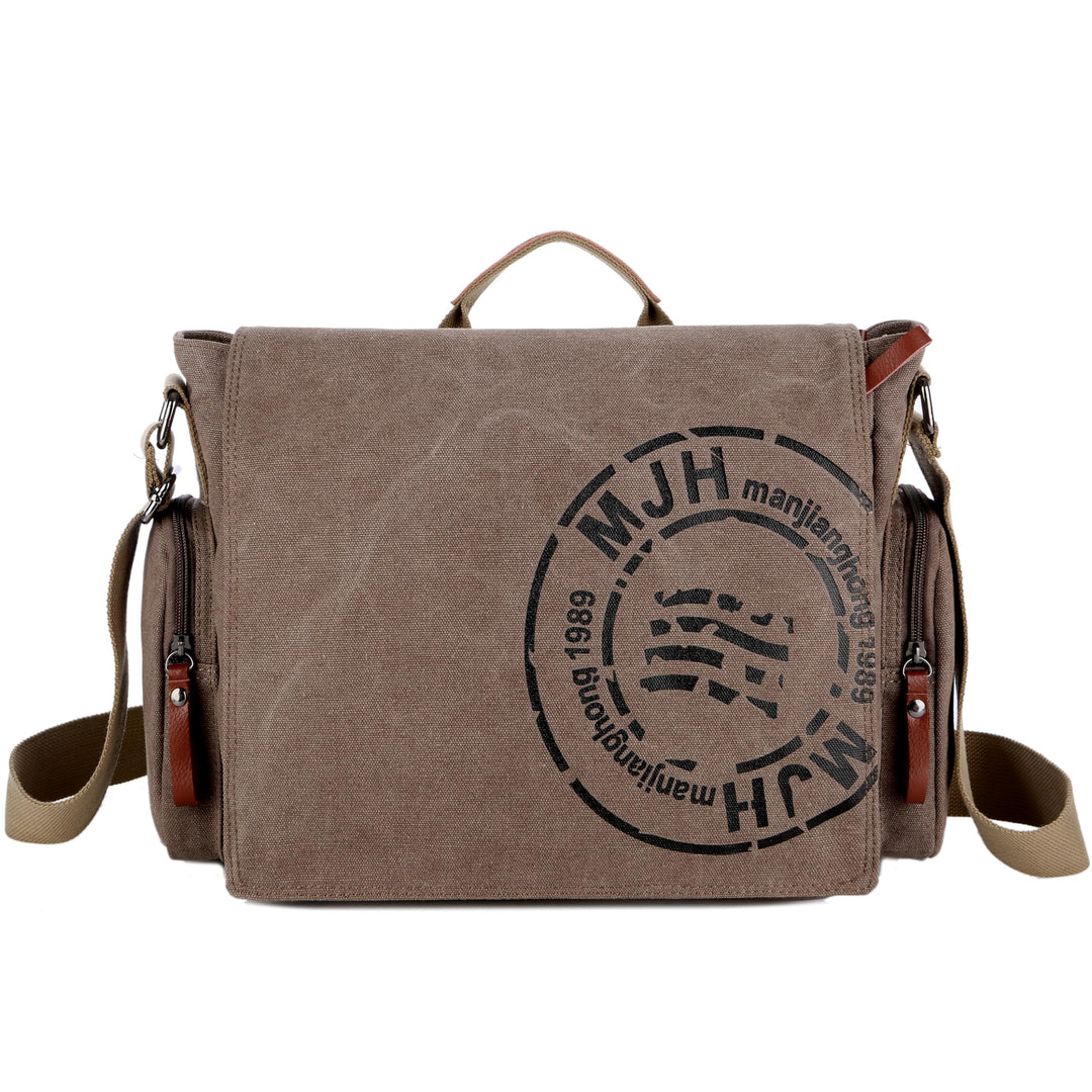 FSD.WG Umhängetasche für Herren aus Segeltuch, Reise-Schultertasche für 34,3 cm (13,5 Zoll) Laptopta