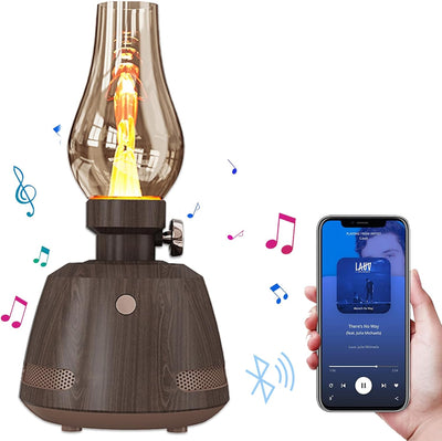 ZONSUSE Retro Kerosin Bluetooth Lautsprecher mit LED Licht,Bluetooth Box mit Nachtlicht,Tragbar Musi