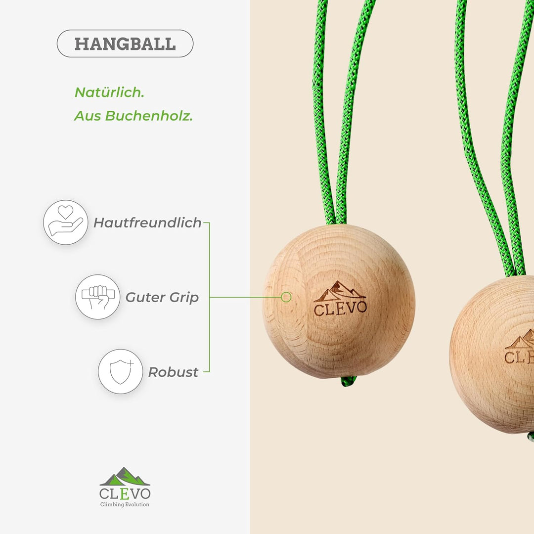 CLEVO - Hangball Kletterkugeln für Griffkraft Training – Boulder Zubehör & Trainingsgerät – Kugeln a