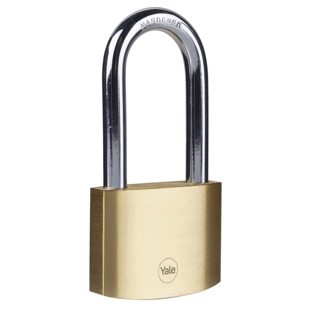 Yale Y110B/60/163/1, Standardsicherheit, 60 mm, Messing, Vorhängeschloss, Doppelverriegelung, langer