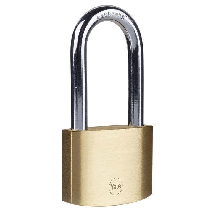 Yale Y110B/60/163/1, Standardsicherheit, 60 mm, Messing, Vorhängeschloss, Doppelverriegelung, langer