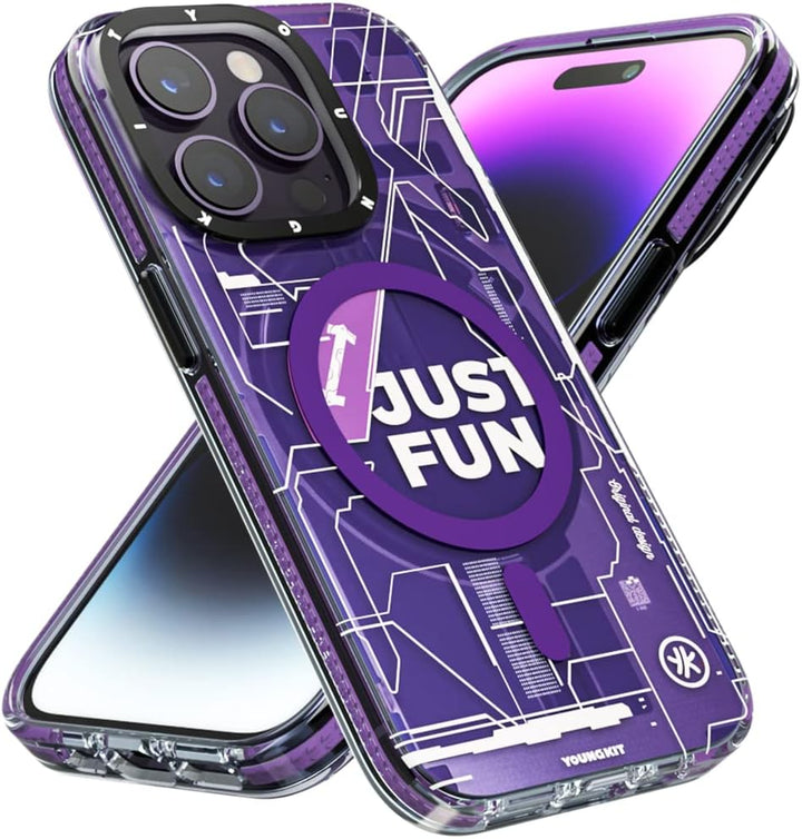 YOUNGKIT für iPhone 14 Pro Hülle, Stossfeste Schutzhülle Magnetisches Kabelloses Laden, Leiterplatte