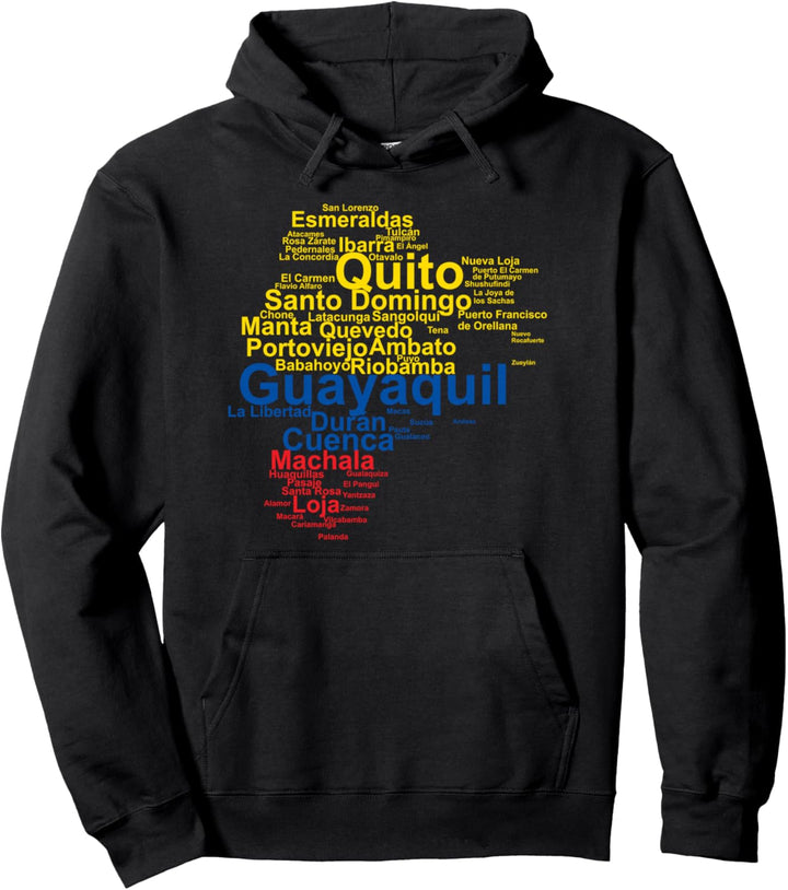 Ecuador Flagge, Latino, Ecuador Umriss, Bandera de Ecuador Pullover Hoodie