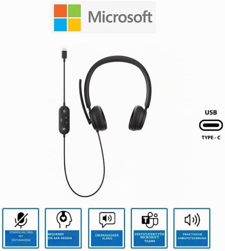 Microsoft Modernes USB-C Headset BtoBCasque filaire MS Modern USB-C