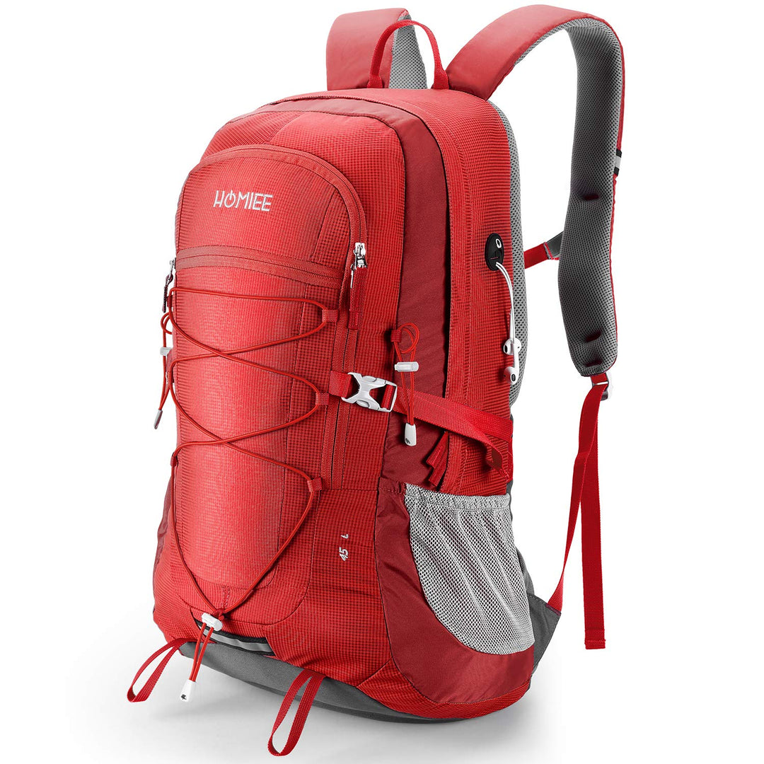 HOMIEE Wanderrucksack Herren Damen 45L Wasserdichter Rucksack Leichter Trekkingrucksack Gross Reiser