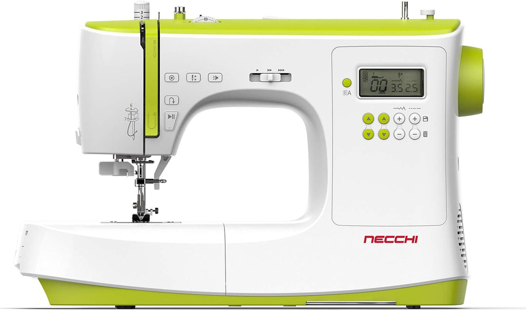 Necchi NC-102D nähmaschine, Innen aus Aluminium-Druckguss, ABS-Gehäuse, Light Green, Regular