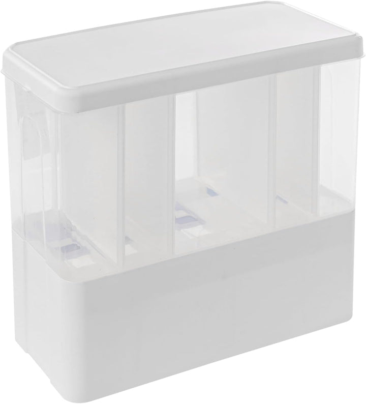 Reis Dispenser transparent 15kg Getreidedispenser 5 Fächer Reisbehälter mit Messbecher Reisspeicher