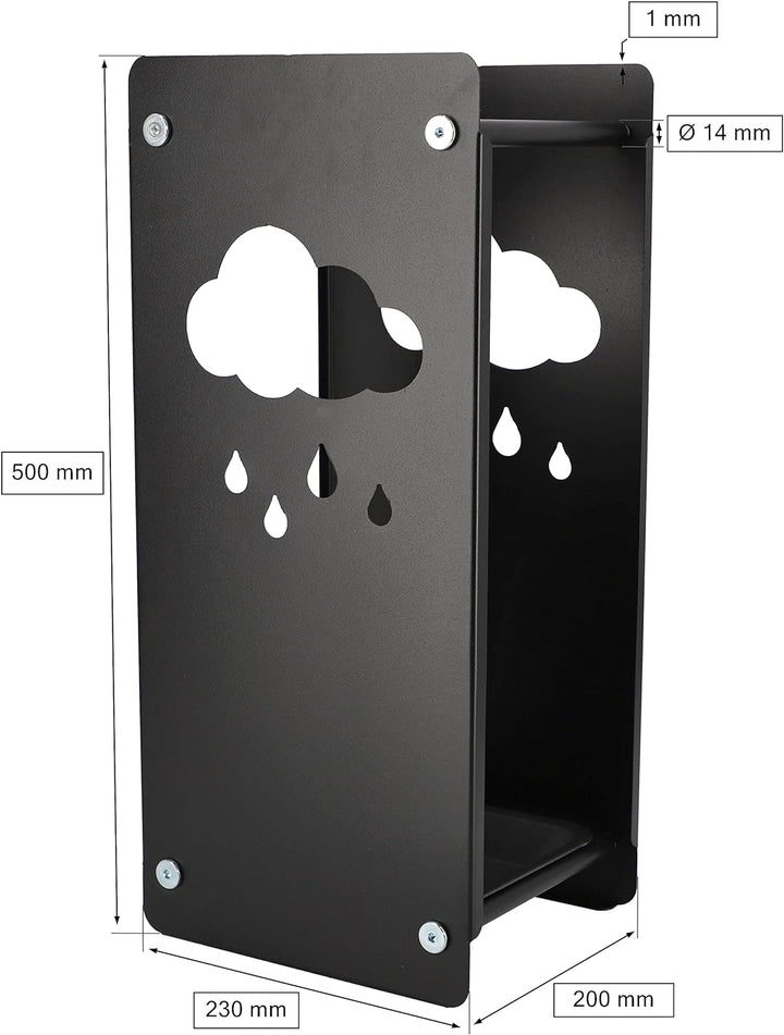 KOTARBAU® Regenschirmständer Schwarz Wolke Perfekt für ein elegantes Wartezimmer oder gemütlichen Fl