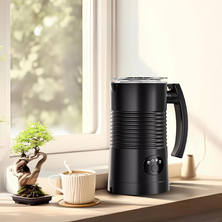 DREAMOON Elektrischer Milchaufschäumer, 350 ml Warmer und Kalter Milchschaum, Milchschäumer mit Anti