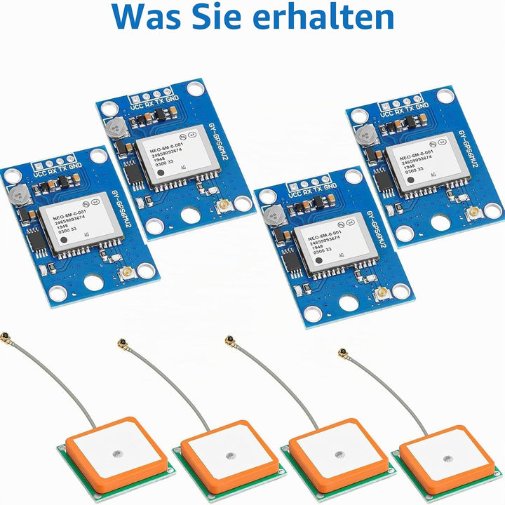 4 Pack GY-NEO6MV2 NEO-6M GPS Modul Flugsteuerungs Modul Platine 3 V-5 V mit Superstarker Keramik Ant