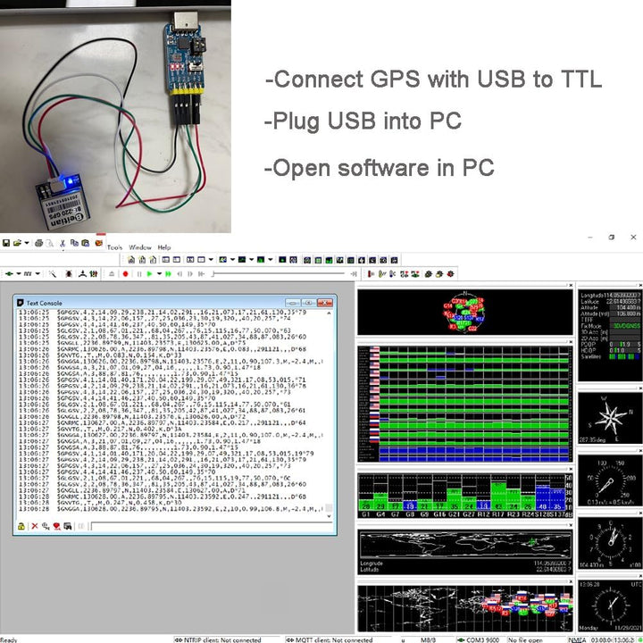 DIYmalls BE-220 GPS-Empfängermodul TTL 10th Chip 38400bps für Arduino FPV Flugzeug CC3D Flugsteuerun