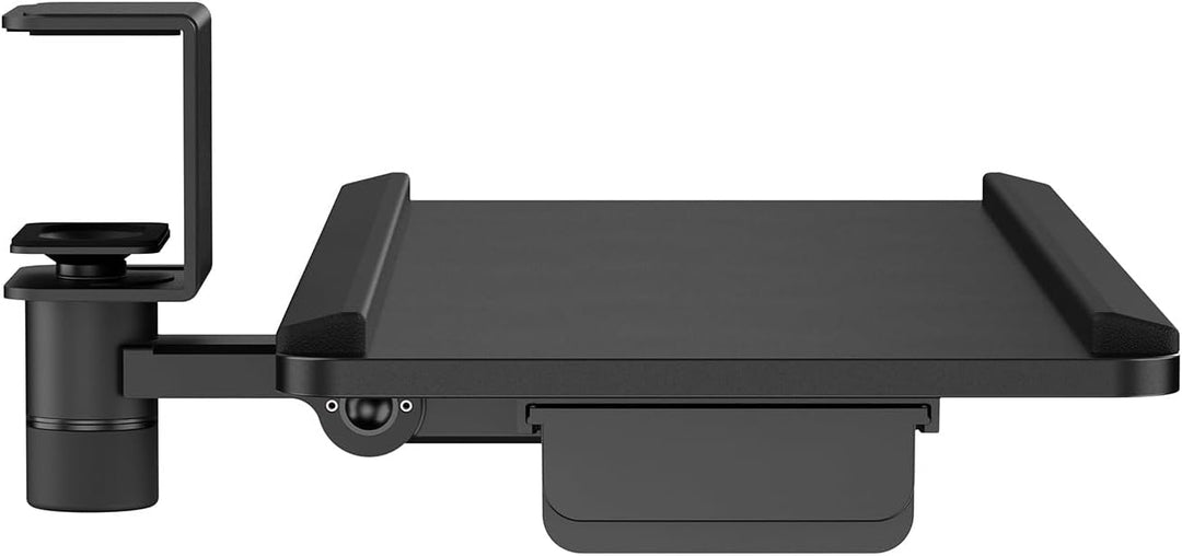 Maclean MC‑108 B Tastaturhalter unter Schreibtisch | Einstellbare Neigung und Kurbel + Handgelenkauf