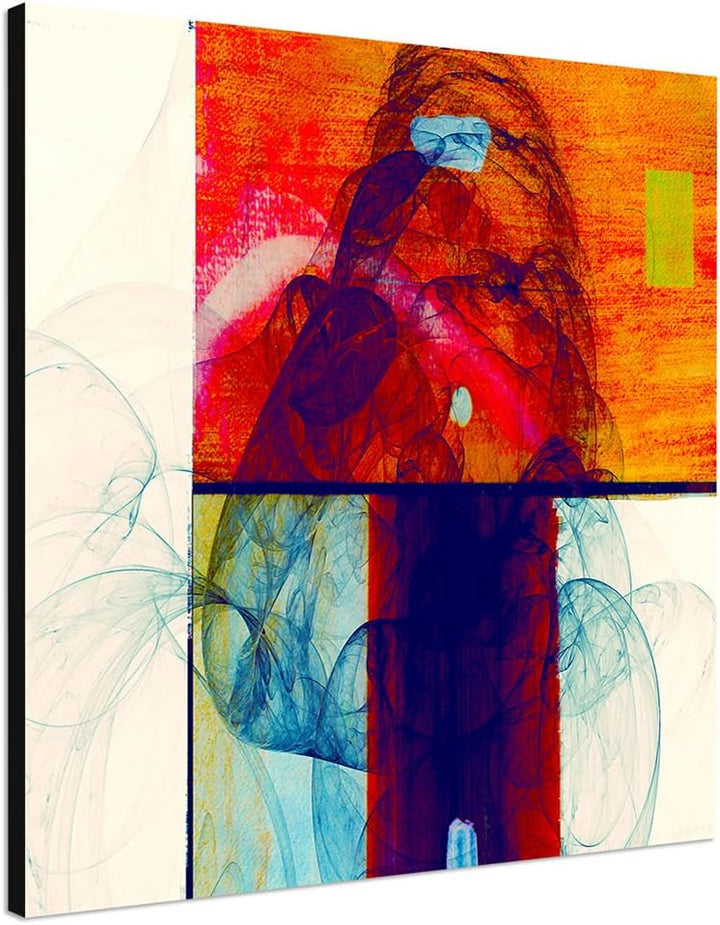 Paul Sinus Art Unberührte Vielfalt - Abstrakt372_60x60cm Bild auf Leinwand knallig bunt Abstraktes M