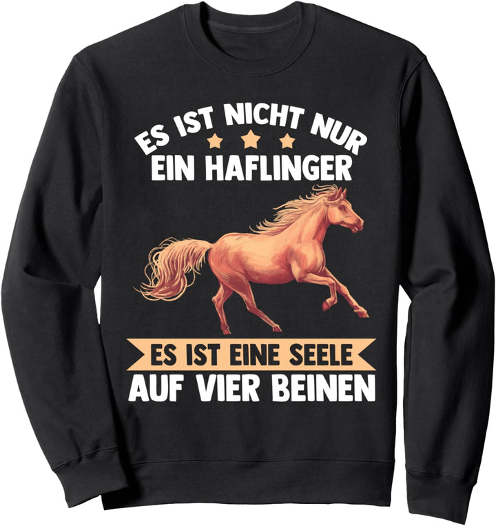 Reiten Reiterin Pferdestall Pferde Pferd Haflinger Sweatshirt