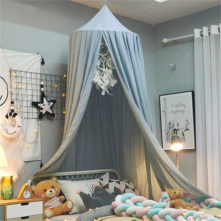 Surwin Moskitonetz Betthimmel Madchen Jungen Kinder Babybett, Rund Baldachin Mückennetz Einzelbett k