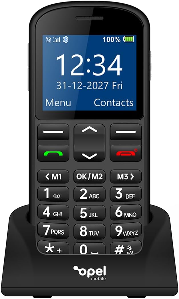 Big Button M – Mobiltelefon mit grossem 2,2-Zoll-Farbdisplay, grossen physischen Tasten, SOS-Notruft