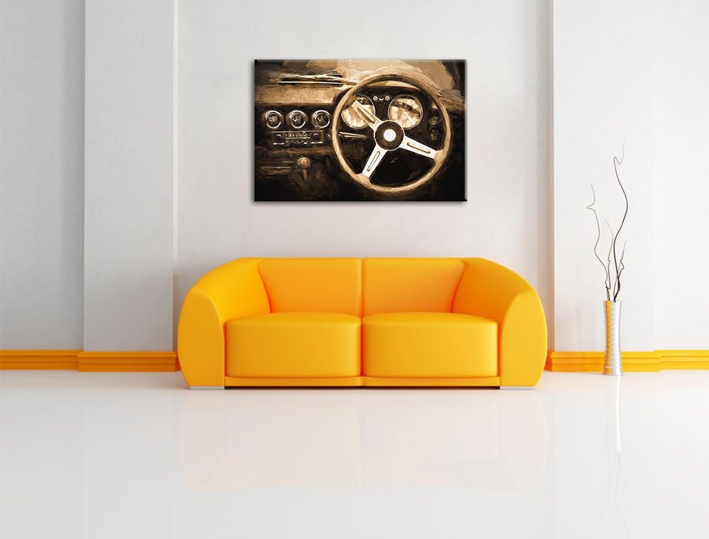 Pixxprint Olditmer von innen 100x70cm Leinwandbild Wandbild Kunstdruck, 100x70