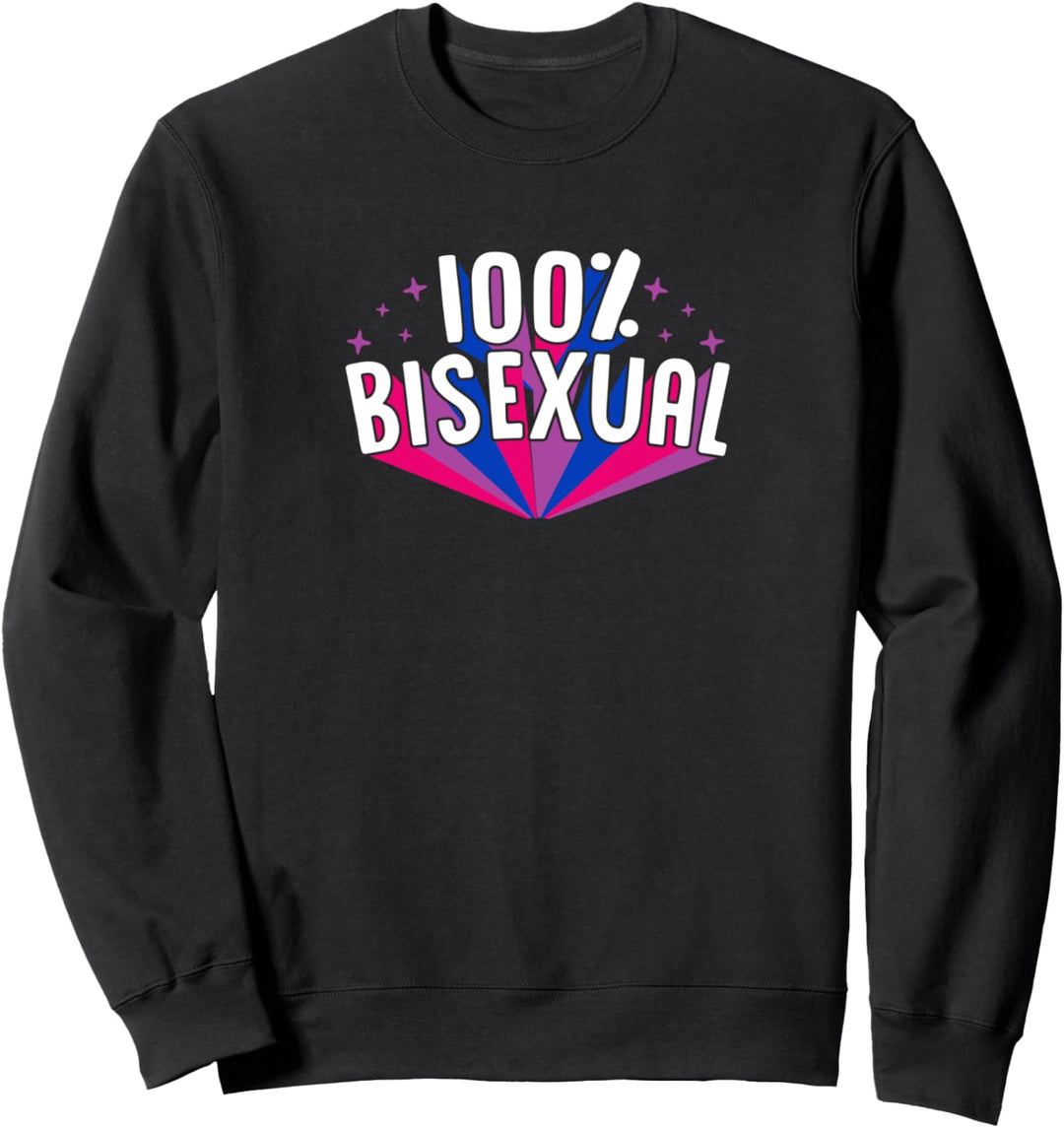100 Percent Bisexual Pride Aesthetic Style Bi Stuff Trendy Sweatshirt