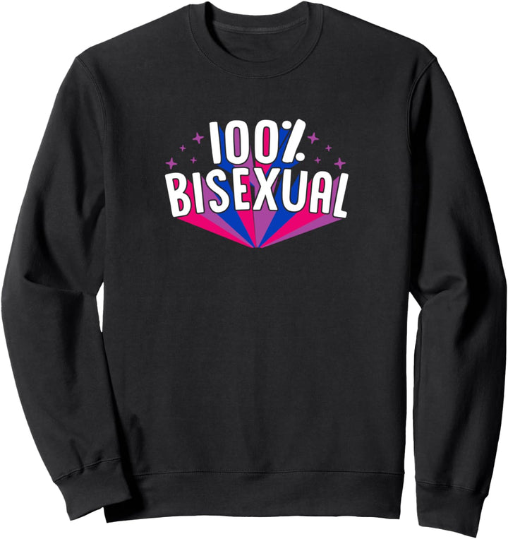 100 Percent Bisexual Pride Aesthetic Style Bi Stuff Trendy Sweatshirt