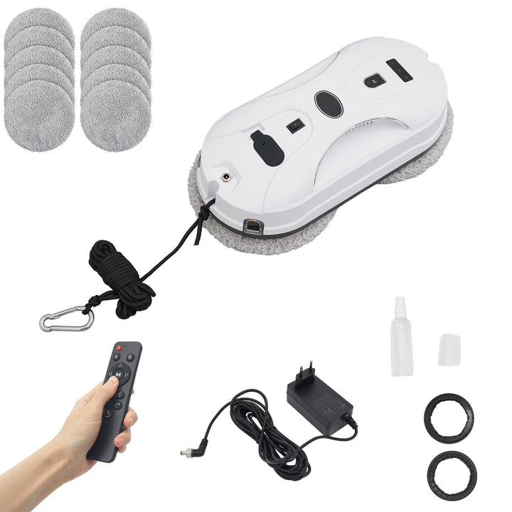 Fensterputzroboter Kabellos, 72W 3000Pa Fensterputzer Elektrisch mit Doppelter Düse, Automatischer F