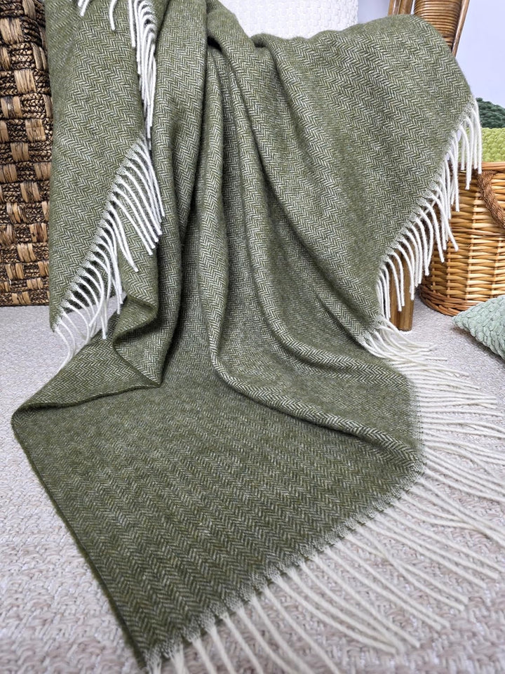 Wolldecke 100% Schurwolle Wohndecke in versch. Farben 140 x 200 cm Tagesdecke Schurwolldecke Woll-Pl