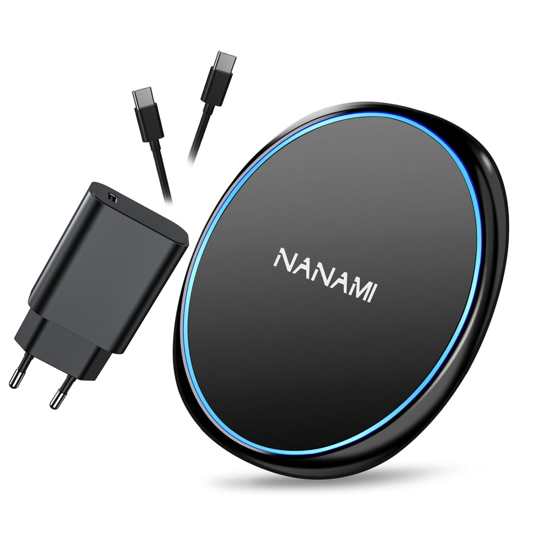 NANAMI Wireless Charger mit 20W USB C PD Adapter,10W Schnelles Drahtloses Ladegerät für Samsung Gala