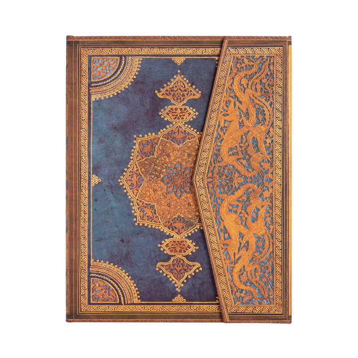 Safavid Indigo (Safavid Binding Art) Ultra Lined Hardcover Journal: Hardcover, 120 gsm, ribbon marke