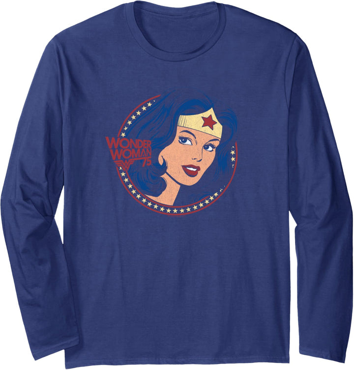 Wonder Woman 75 Starburst Portrait Langarmshirt