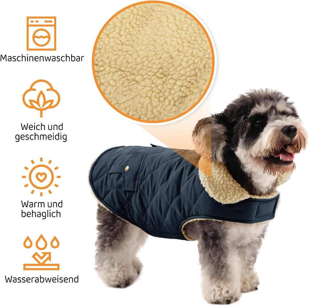 Queenmore Wintermantel Hund Wasserdicht Hundemantel Winter Mittelgrosse Hunde Warme Fleecemantel Hun