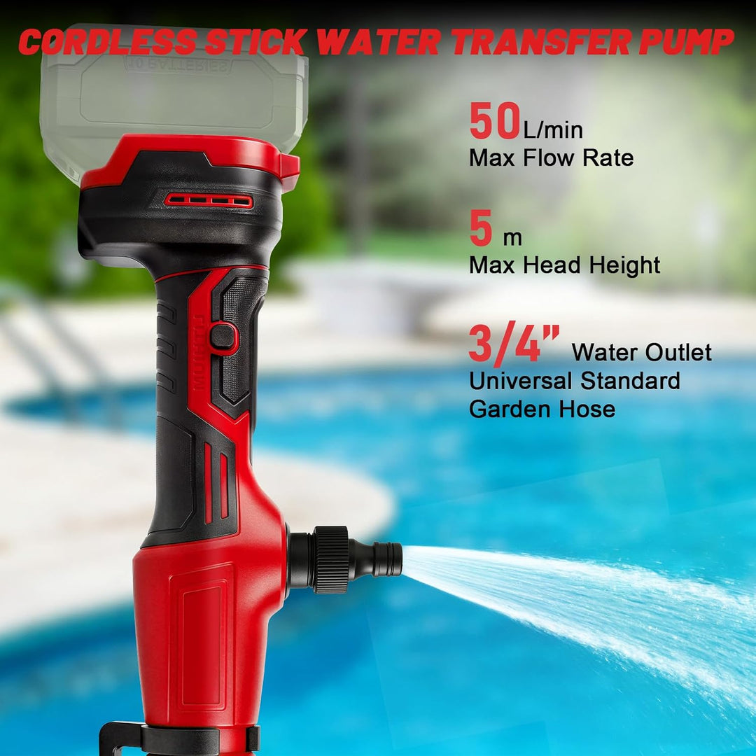 Akku-Regenfasspumpe 50 l/min für Milwaukee 18V-Akku (ohne Batterie)