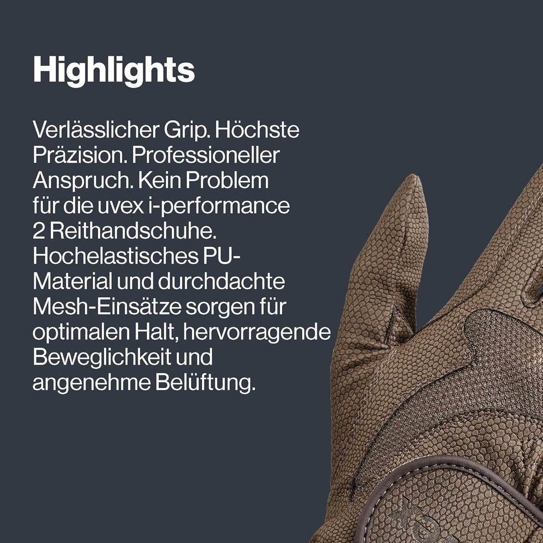 Uvex I-Performance 2 Reithandschuhe 10.5 Braun, 10.5 Braun