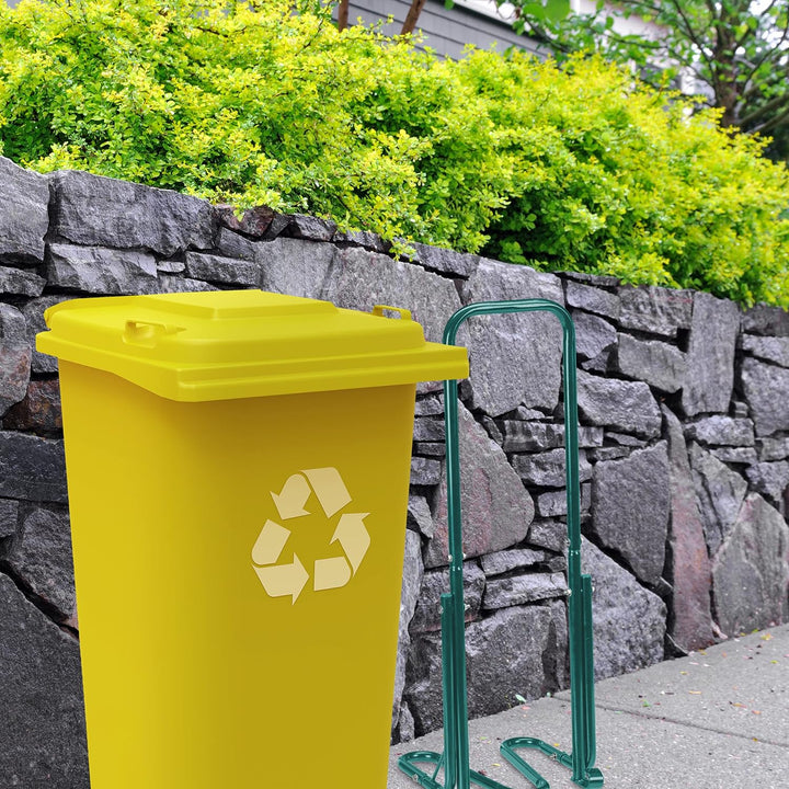 Relaxdays Müllpresse für die Mülltonne, Müllverdichter Hausmüll, Restmüll, Plastik, manuelle Hausmül