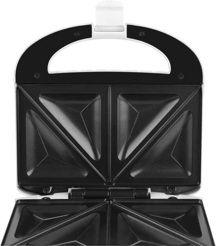 HYUNDAI ELECTRONICS SM625W I Sandwichmaker I 800 W | Sandwichmaker für 4 Dreiecke | Temperaturkontro