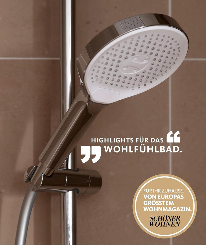 Schöner Wohnen Kollektion Handbrause 3-strahlig Glaia, wasserspar Duschkopf, Duschbrause mit Anti-Ka