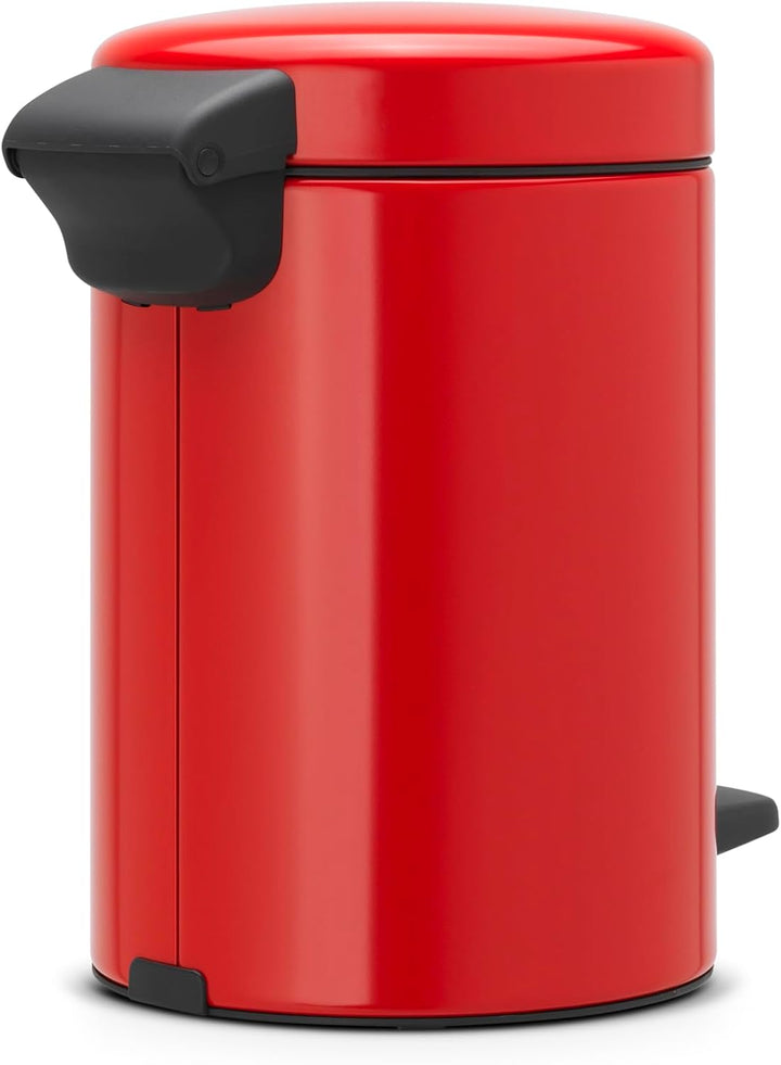 Brabantia Treteimer mit Inneneimer aus Kunststoff, stahl, Passion Rot, 3 Liter 3 Liter Passion Red,