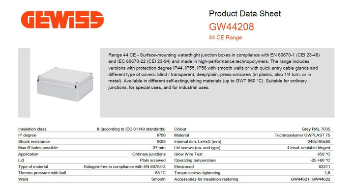 Gewiss GW44208 Industrielle, Industrielle