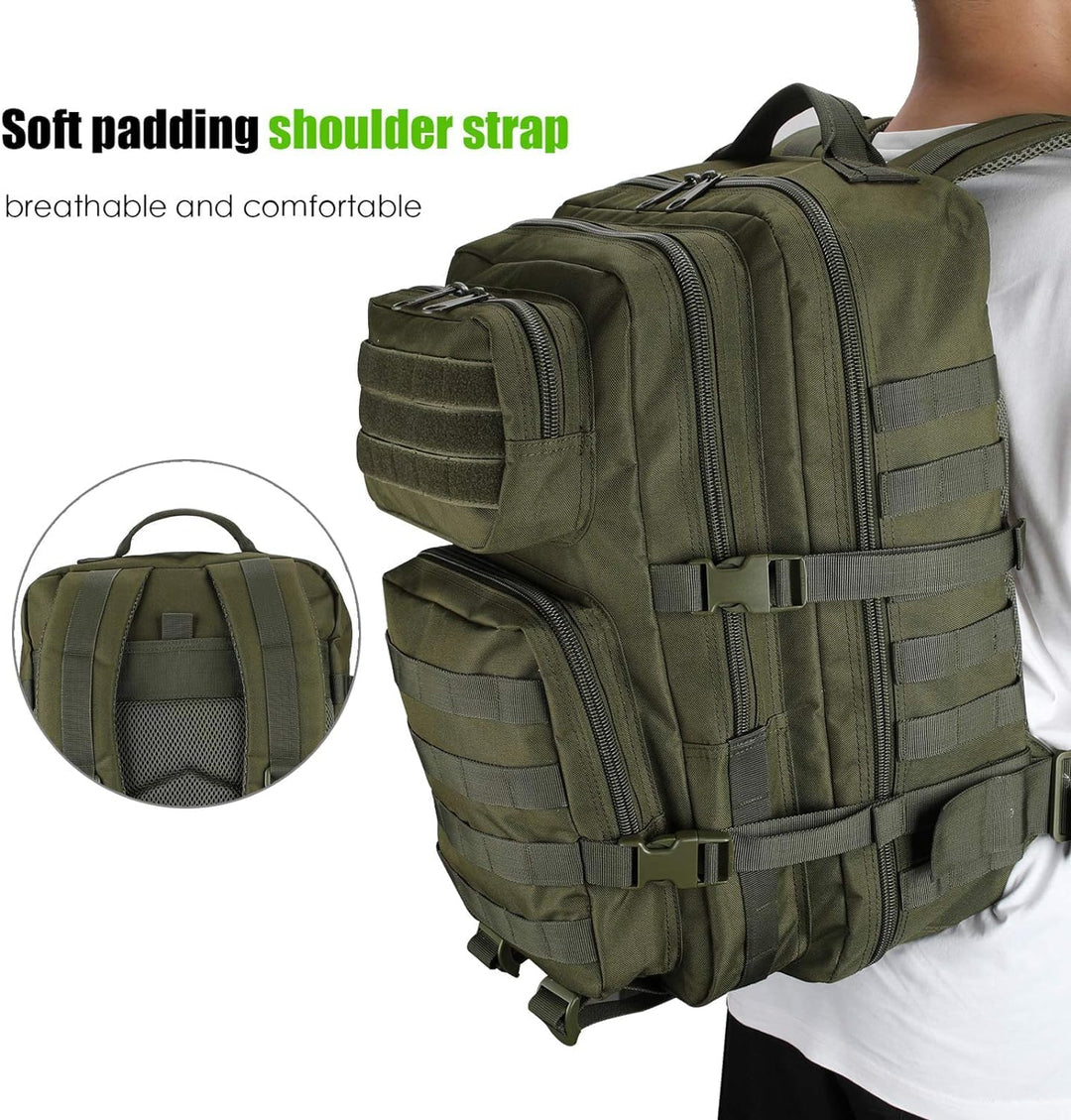 ProCase 40L Militär Taktische Rucksack, Grosse Kapazität 3 Tage Armee Assault Pack Bag Go Bag Rucksa