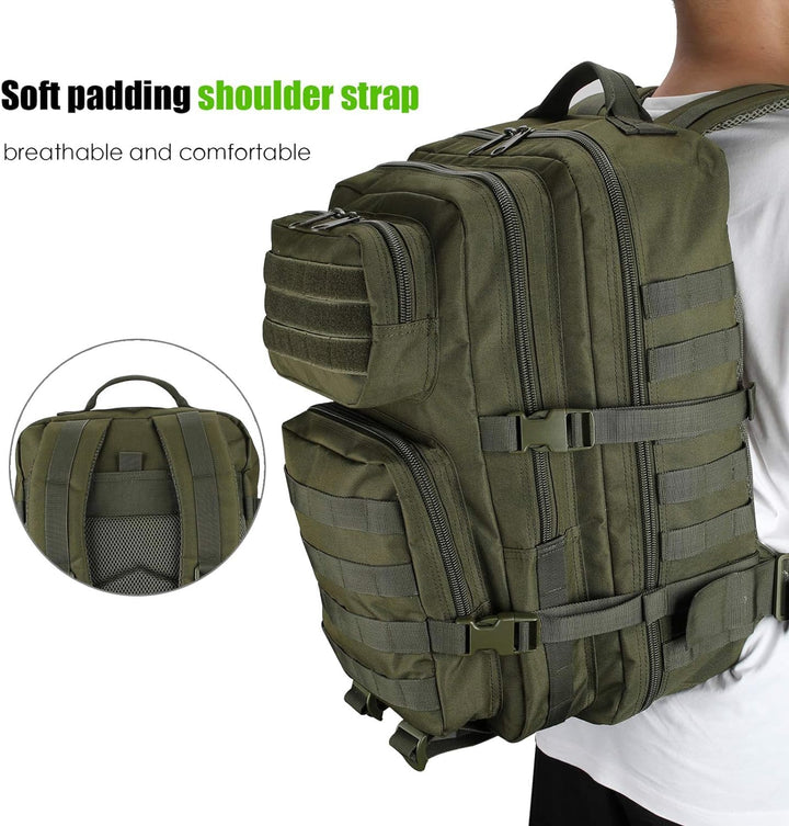 ProCase 40L Militär Taktische Rucksack, Grosse Kapazität 3 Tage Armee Assault Pack Bag Go Bag Rucksa