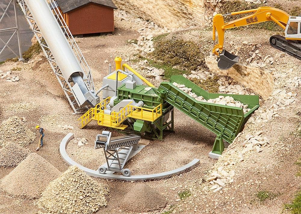 Faller FA 130173 - Backenbrecher mit Förderband, Zubehör für die Modelleisenbahn, Modellbau