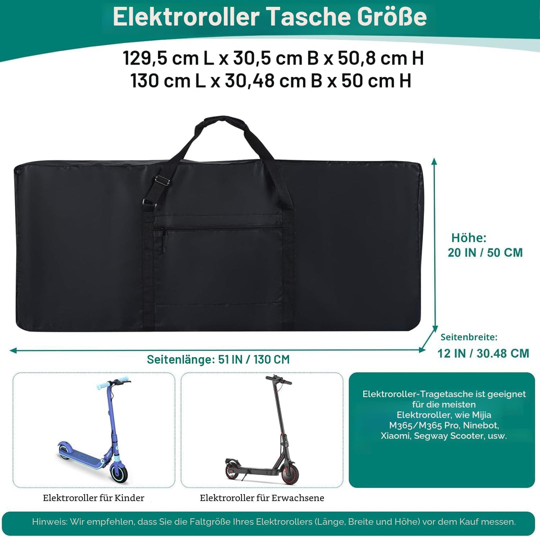 Scooter Tasche,Verbessert 900D Oxford Tasche für E-Scooter Wasserdicht，Universell E Roller tasche mi