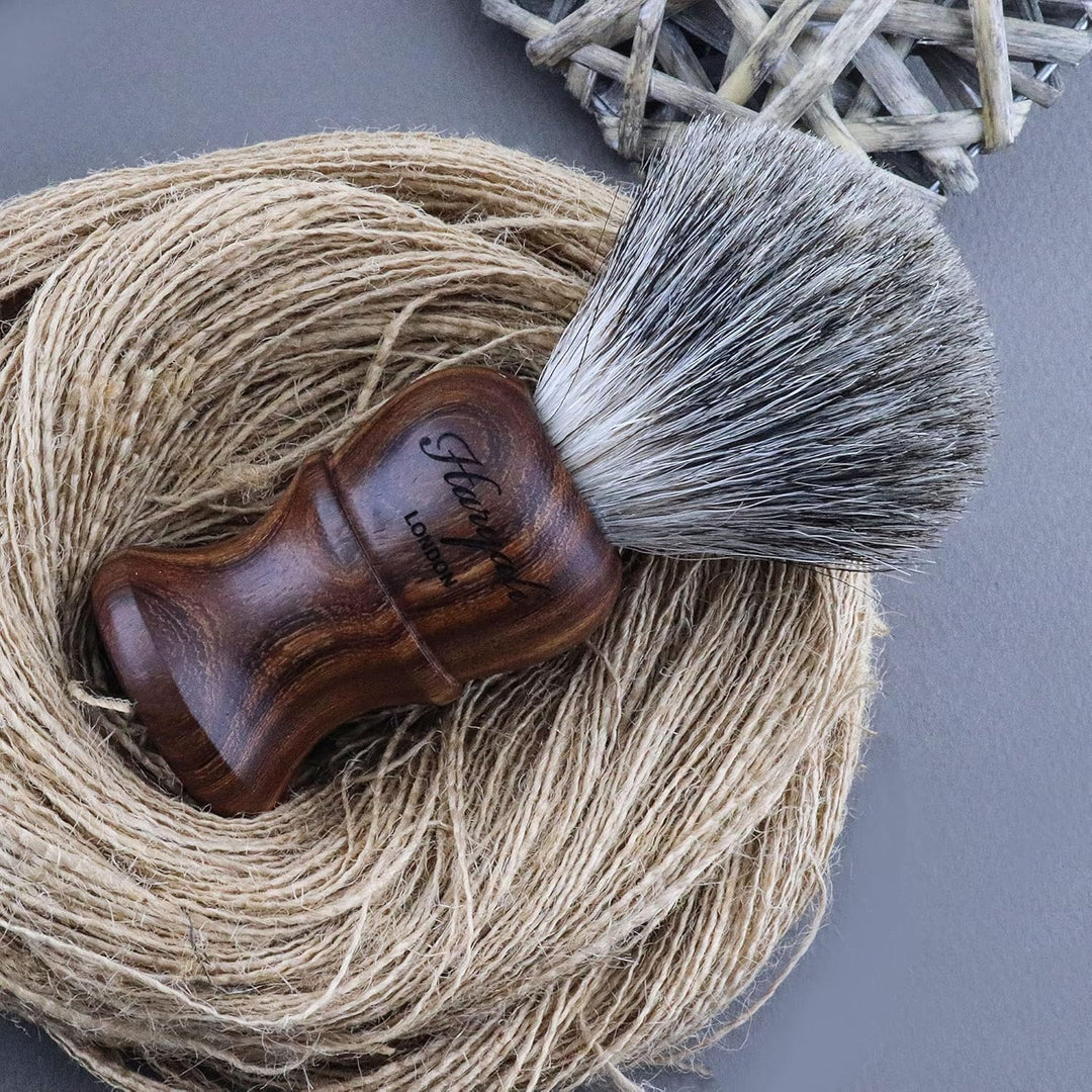 Haryali London Rasierset Herren – Premium Rasierhobel set aus Holz mit Rasierhobel, Rasierpinsel und