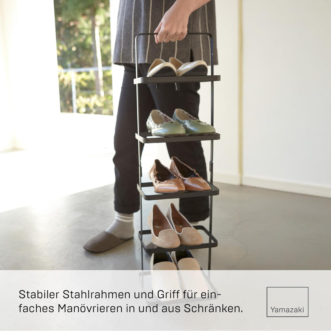 Shoe rack small - Tower - black Schwarz Single, Schwarz Single
