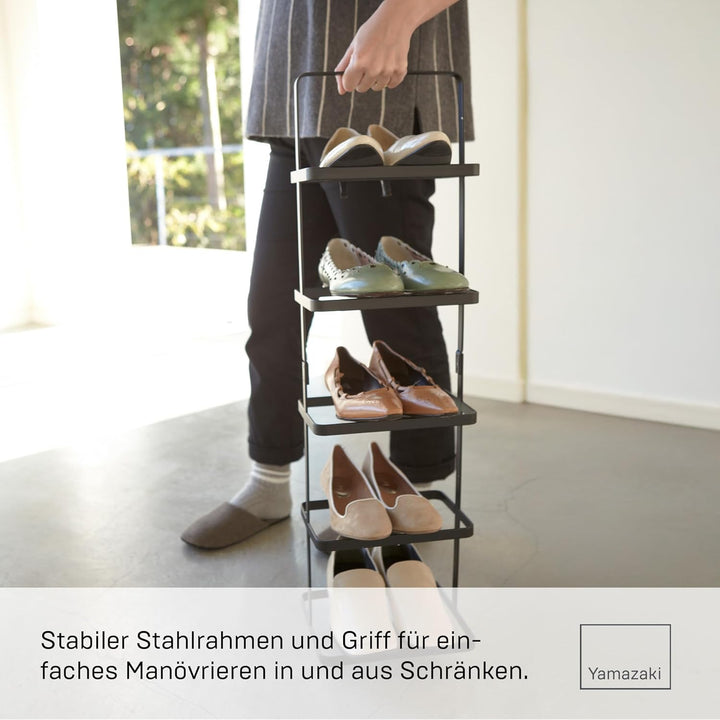 Shoe rack small - Tower - black Schwarz Single, Schwarz Single
