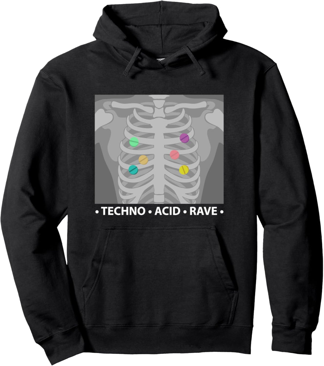 Techno - Acid - Rave: X-Ray Pullover Hoodie