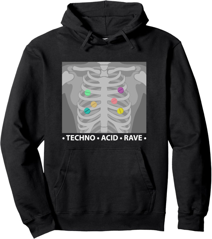Techno - Acid - Rave: X-Ray Pullover Hoodie