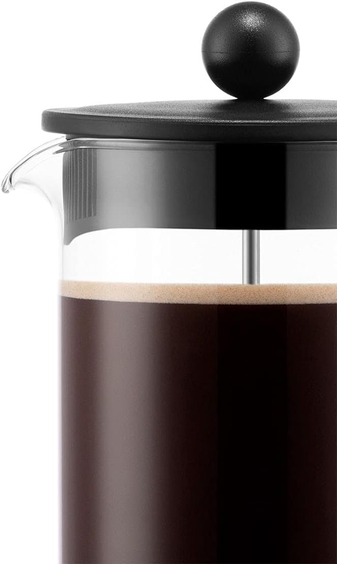 Bodum BRAZIL Kaffeebereiter (French Press System, Permanent Edelstahl-Filter, 0,35 liters) schwarz B
