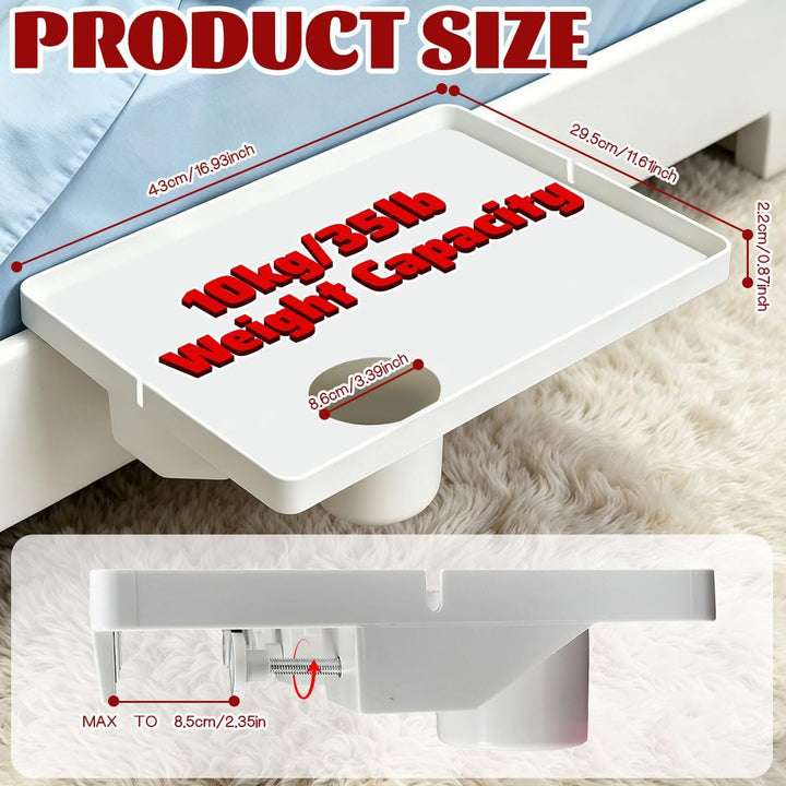 Nachttischregal zum Einhängen Weiss Bettregal zum Anklippen 43x29,5x9,5cm Nachttisch Zum Einhängen C